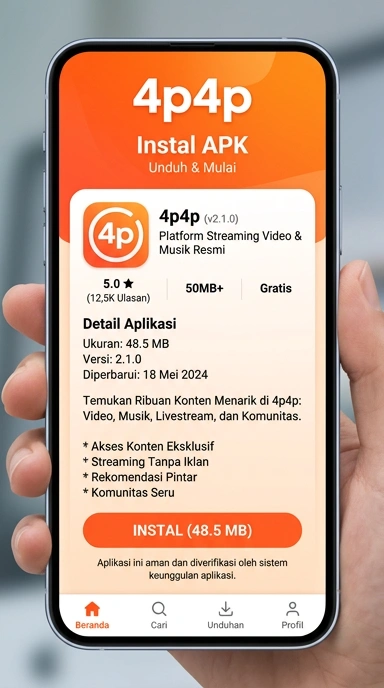 Tampilan halaman APK 4p4p