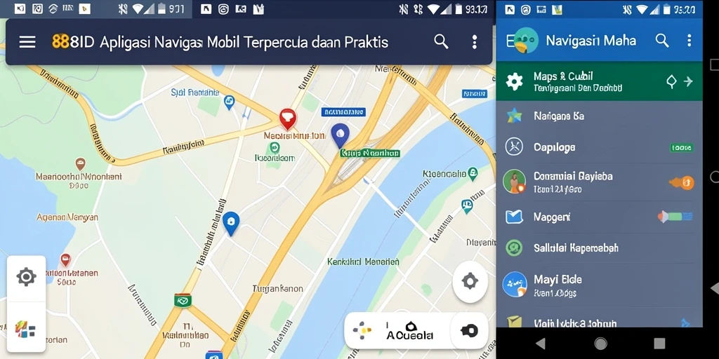 Antarmuka 88ID yang intuitif untuk navigasi mobil.