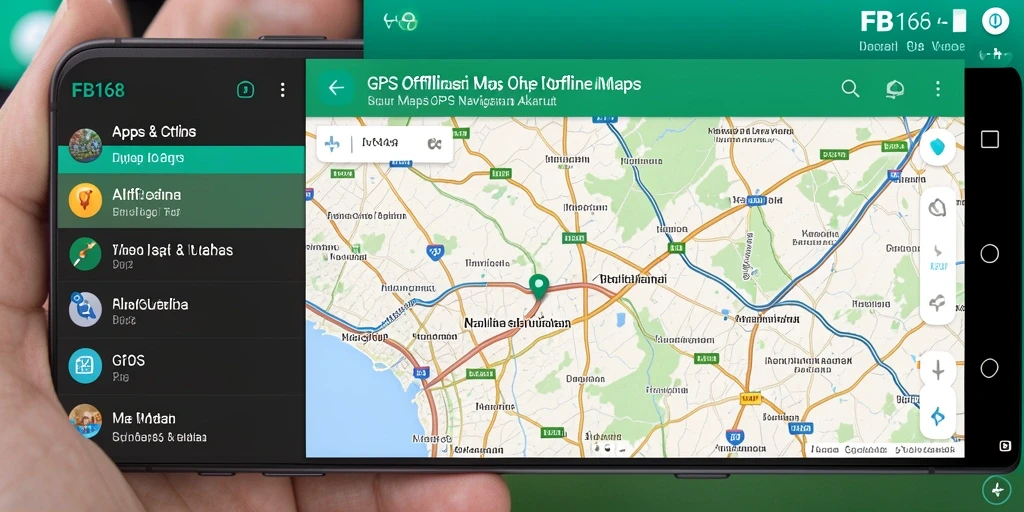 Antarmuka FB168 yang intuitif untuk GPS Offline Maps.