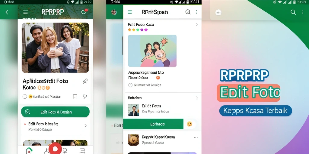 Tampilan antarmuka RPRPRP yang ramah pengguna untuk Edit Foto Kertas Kaca.